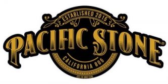 pacific stone logo- golden text with black background